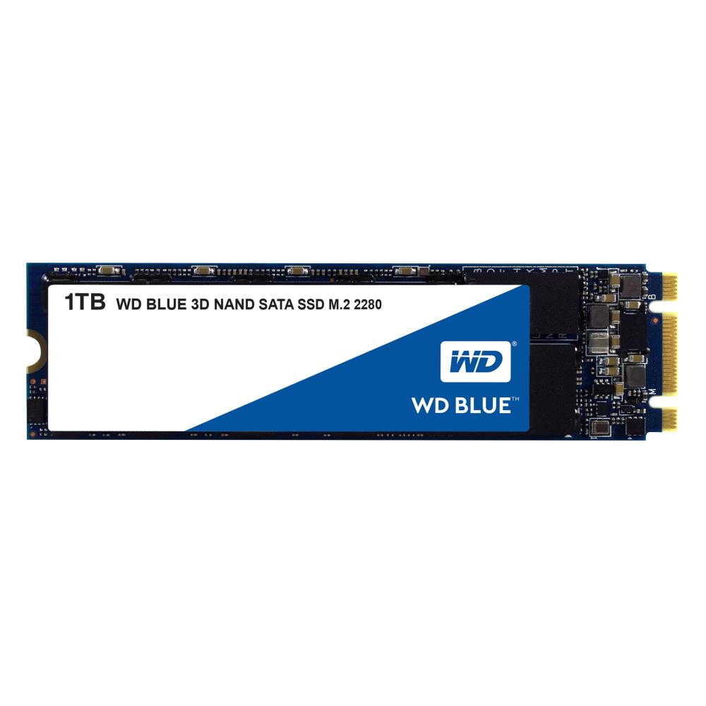 SSD|WESTERN DIGITAL|Blue|1TB|M.2|SATA 3.0|TLC|Write speed 530 MBytes/sec|Read speed 560 MBytes/sec|2.3mm|TBW 400 TB|MTBF 1750000 hours|WDS100T2B0B