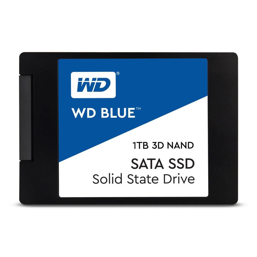 SSD|WESTERN DIGITAL|Blue|1TB|SATA 3.0|TLC|Write speed 530 MBytes/sec|Read speed 560 MBytes/sec|2,5"|TBW 400 TB|MTBF 1750000 hours|WDS100T2B0A