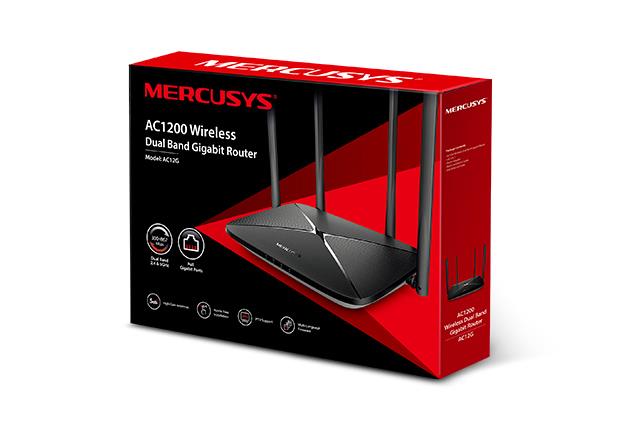 Wireless Router|MERCUSYS|Wireless Router|1167 Mbps|IEEE 802.11ac|1 WAN|3x10/100/1000M|Number of antennas 4|AC12G