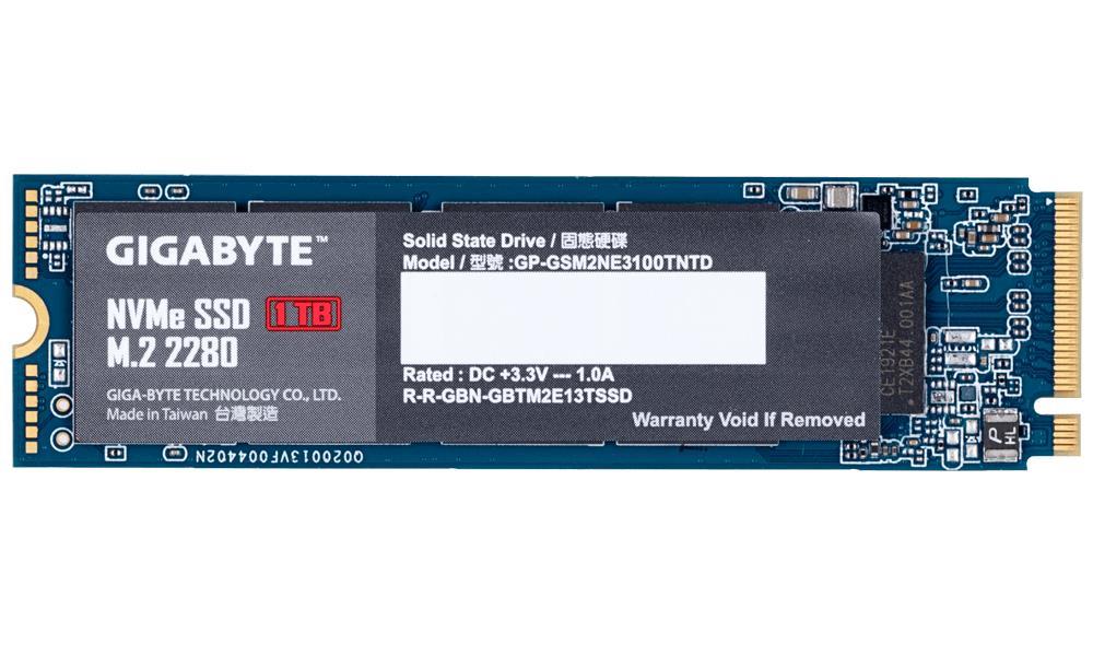 SSD|GIGABYTE|1TB|M.2|PCIE|NVMe|Write speed 2100 MBytes/sec|Read speed 2500 MBytes/sec|MTBF 1500000 hours|GP-GSM2NE3100TNTD