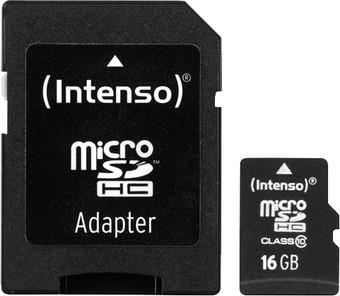 MEMORY MICRO SDHC 16GB C10/W/ADAPTER 3413470 INTENSO