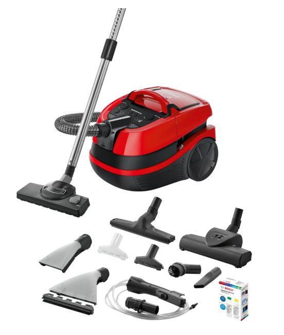 Vacuum Cleaner|BOSCH|BWD421PET|Canister/Wet/dry/Aquafilter|2100 Watts|Black / Red|Weight 7 kg|BWD421PET