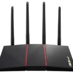 Wireless Router|ASUS|Wireless Router|1800 Mbps|1 WAN|1x10/100/1000M|Number of antennas 4|RT-AX55
