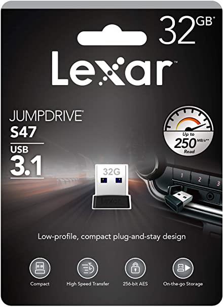 MEMORY DRIVE FLASH USB3.1 32GB/S47 LJDS47-32GABBK LEXAR