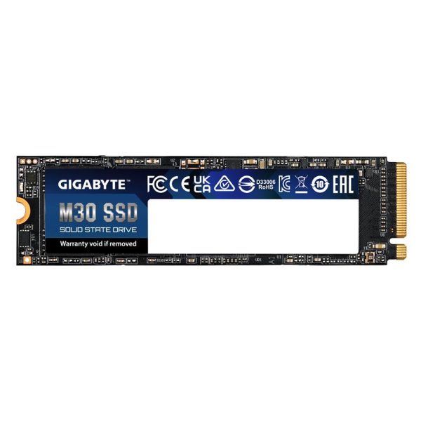 SSD|GIGABYTE|512GB|M.2|PCIE|NVMe|3D TLC|Write speed 3500 MBytes/sec|Read speed 3500 MBytes/sec|MTBF 2000000 hours|GP-GM30512G-G