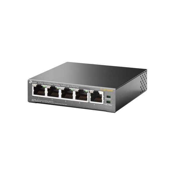 Switch|TP-LINK|Desktop/pedestal|5x10Base-T / 100Base-TX|PoE ports 4|TL-SF1005P