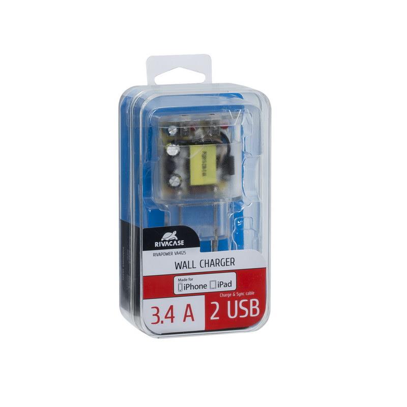 MOBILE CHARGER WALL/TRANSPAREN VA4125 TD2 RIVACASE