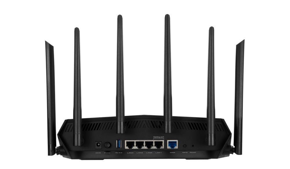 Wireless Router|ASUS|Wireless Router|5400 Mbps|Wi-Fi 5|Wi-Fi 6|USB 3.2|1 WAN|4x10/100/1000M|Number of antennas 6|TUF-AX5400