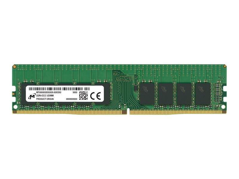 Server Memory Module|MICRON|DDR4|16GB|UDIMM/ECC|3200 MHz|CL 22|1.2 V|MTA9ASF2G72AZ-3G2B1R