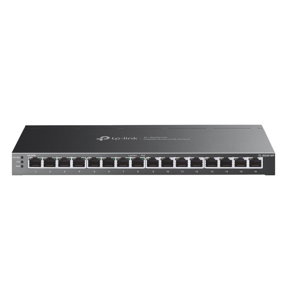Switch|TP-LINK|TL-SG2016P|16x10Base-T / 100Base-TX / 1000Base-T|PoE+ ports 8|120 Watts|TL-SG2016P