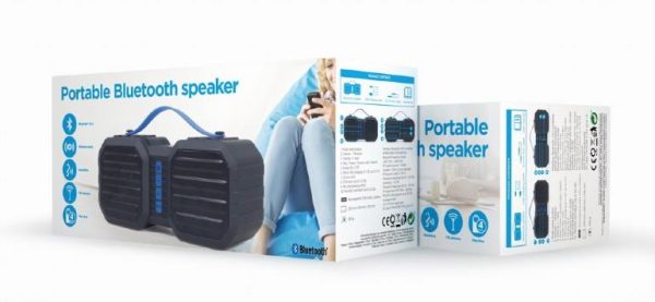 Portable Speaker|GEMBIRD|Black / Blue|Portable|1xAudio-In|1xMicroSD Card Slot|Bluetooth|SPK-BT-19