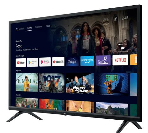 TV Set|TCL|32"|HD|1366x768|Wireless LAN|Bluetooth|Android TV|Black|32S5203