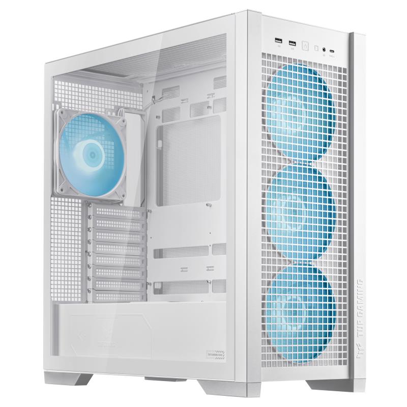 Case|ASUS|TUF Gaming GT302 ARGB|MidiTower|Case product features Transparent panel|ATX|EATX|MicroATX|MiniITX|Colour White|TUFGAMINGGT302ARGB